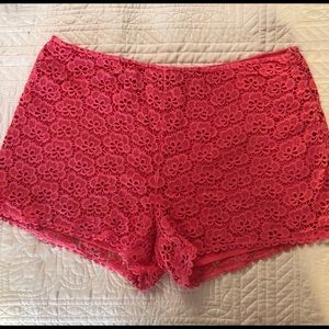 Floral Crochet Shorts by Jennifer Lopez